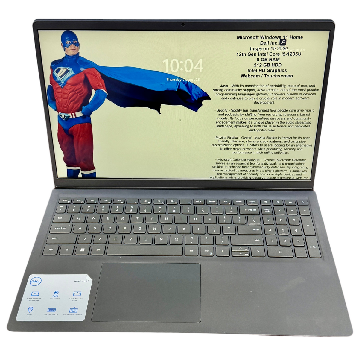 DELL Inspiron 15 3520 P112F 第12代Core i5 Dell Inspiron 15 3520 P112F 15.6