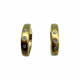 14K Yellow Gold 1/5CTW Diamond Gypsy Set Flush Huggie Hoop Earrings