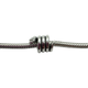 Pandora .925 Sterling Silver Coiled Snake Charm Silver metal bead charm on a white background