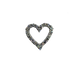 10k White Gold 1 ctw Lab Diamond Heart Cutout Pendant β 2.2 Grams