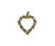 14K Yellow Gold Oval Citrine Heart Outline Pendant