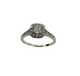 14K White Gold 1CTW Diamond Cushion Cut Halo Ring