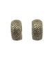 .925 Sterling Silver Diamond Chip Textured Hoop Earrings Pair of silver hoop earrings on a white background