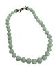 .925 Sterling Silver Jade Bead Strand Necklace