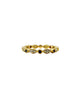 14K Yellow Gold Diamond & Sapphire Milgrain Art Deco Style Band