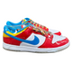 Nike Dunk Low QS - LeBron James Fruity Pebbles (Size 10.5) Colorful sneakers with a prominent Nike logo on a white background