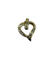 14K Yellow Gold 1CTW Diamond Baguette Channel Heart Pendant