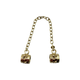 Pandora 14K Yellow Gold Flower Safety Chain Charm
