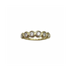 14K Yellow Gold 2/3CTW Lab Created Diamond Bezel Set 6-Inline Ring