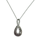 14K White Gold 1/2CTW Diamond Infinity Loop Pendant Necklace diamond pendant on a chain against a white background