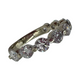 14K White Gold 1.8CTW Lab Created Diamond Round 9-Inline Band Diamond ring with five clear stones on a white background