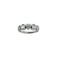 14K White Gold 1CTW Round, Emerald Cut, Heart Shape Bezel Set Lab Created Diamond Ring