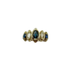 14K Yellow Gold Marquise 1/4CTW Diamond & Sapphire Bezel Set 5-Stone Ring