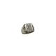 Silver ring with gemstones on a white background