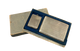 Two silver bars in a blue box on a white background
