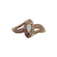 10K Rose Gold 1/3CTW Diamond Marquise Halo Split Bypass Ring