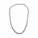 .925 Sterling Silver 19.7G 6MM Diamond Cut Curb Link Chain Necklace Silver chain necklace on a white background