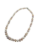 .925 Sterling Silver Freshwater Pink and White Pearl Strand Necklace Pearl necklace on a white background