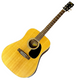 Aria 9400 Acoustic Guitar Acoustic guitar with a wooden finish on a white background