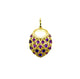 14K Yellow Gold Amethyst & Diamond Lattice Pendant
