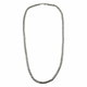 .925 Sterling Silver 24.3G Textured Curb Link Chain Necklace Silver chain necklace on a white background