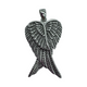 .925 Sterling Silver Angel Wings Pendant Silver angel wing pendant on a white background