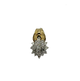 14K Yellow Gold 1/2CTW Diamond Cluster Waterfall Pendant Gold and silver pendant on a white background