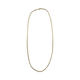 .925 Sterling Silver Gold Plated 2MM Ovalina Chain Necklace Gold chain necklace on a white background