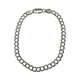 .925 Sterling Silver Chino Bracelet Silver chain bracelet on a white background