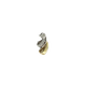 10K White/Yellow Gold Diamond Ribbon Swirl Pendant