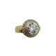14K Yellow Gold 2.5CTW Lab/Natural Diamond Bezel Pave Dome Ring