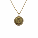 .925 Sterling Silver/14K Gold Plated Micro Pavé Initial Pendant Necklace (Letter K) Gold necklace with a pendant featuring the letter 'K' on a white background