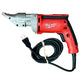 Milwaukee 6.8-Amp 18-Gauge Corded Shear (6852-20) Red Milwaukee power tool with a black cord on a white background