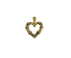 14k Yellow Gold Diamond Channel Heart Pendant β 0.20 CTW