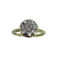 14K Yellow Gold 2CT Lab Created Diamond Round Bezel Set Ring Gold ring with a large diamond on a white background