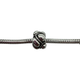 Pandora .925 Sterling Silver Bubble Rope Charm Silver bead charm on a white background