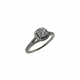 14K White Gold 1.5CTW Lab Created Diamond Halo Split Ring