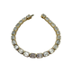 14K Yellow Gold 22CTW Lab Created Diamond Emerald Cut Bezel Set Tennis Bracelet
