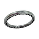 Pandora .925 Sterling Silver Classic Heart Cutout Band Silver ring with a unique design on a white background