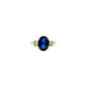 18K White Gold Oval Sapphire & Diamond Ring
