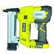 RYOBI ONE+ 18V 18-Gauge 1-1/2" Cordless AirStrike Narrow Crown Stapler (P360) Yellow and black Ryobi nail gun on a wooden surface