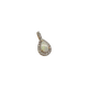 14K Yellow Gold Pear White Opal .20CTW Diamond Halo Pendant