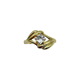 18K Yellow Gold Princess Cut 1/2CT Lab Created Diamond Ribbed Split Bypass Ring