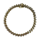 14K Yellow Gold 4CTW Diamond S-Bar Tennis Bracelet Gold bracelet with diamond accents on a white background