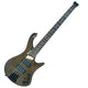 Ibanez Bass Workshop EHB600 Electric Bass Guitar Bass guitar with a wooden body and blue accents on a white background