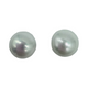 .925 Sterling Silver 10MM White Pearl Stud Earrings Pair of pearl earrings on a white background