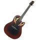 Ovation Celebrity Elite CE44-RRB-G Mid Cutaway Acoustic-Electric Guitar Acoustic guitar with decorative cutouts on a white background