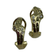 14K Yellow Gold Diamond Chip Flush Bezel Omega Earrings Gold hoop earrings with embedded diamonds on a white background