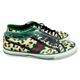 GUCCI Tennis 1977 Leopard Print Sneakers - Beige-Black/Black/VRV (Size 7+)