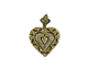 14K Yellow Gold 1/4CTW Diamond Heart Milgrain Openwork Pendant Heart-shaped pendant with diamond accents on a white background